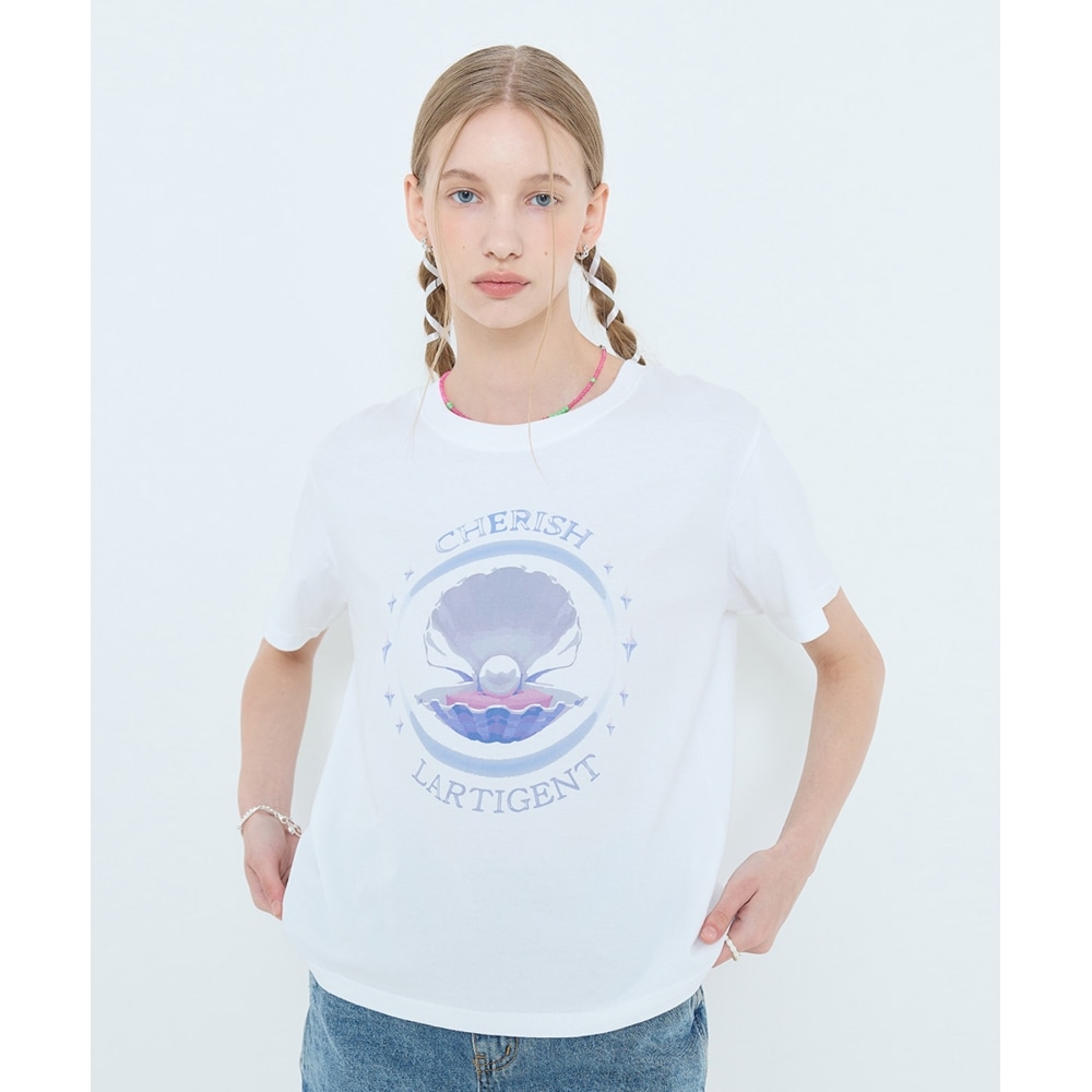 LARTIGENT L4 セルフィッシュ Tシャツ(ホワイト)