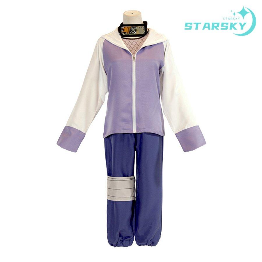 工場直販 急速出荷 NARUTO ナルト　疾風伝　日向 ヒナタ 風　コスプレ衣装　コスチューム　服 　額当て追加可能　ハロウィン イベント