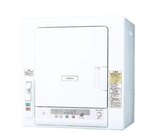HITACHI 日立 衣類乾燥機 DE-N60HV-W ピュアホワイト