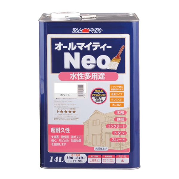 アトムハウスペイント 00001-18901 オールマイティーネオ 14L ホワイト(白)