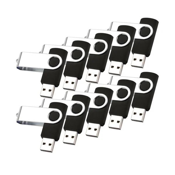 USBメモリ 32GB USB2.0 キャップレス フラッシュメモリ 10個セット ((S