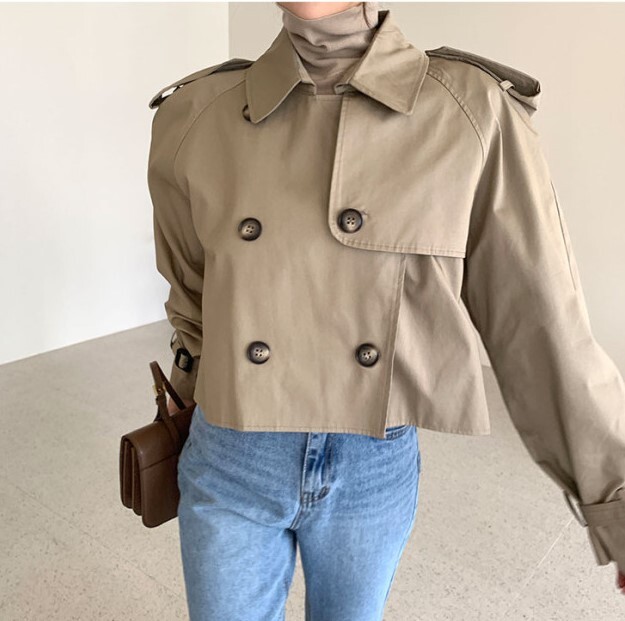 ジャケット トレンチコート ブルゾン コート 春コート ショート ショート丈 襟付き Aライン アウター かわいい 大人可愛い きれいめ シンプル 上品 おしゃれ お洒落 かっこいい レトロ
