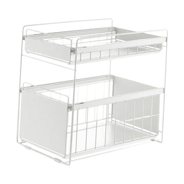 シンク下オーガナイザーラック引き出し式キャビネットオーガナイザースライド式引き出しシンク収納棚スライド式パントリーキャビネット収納ビン