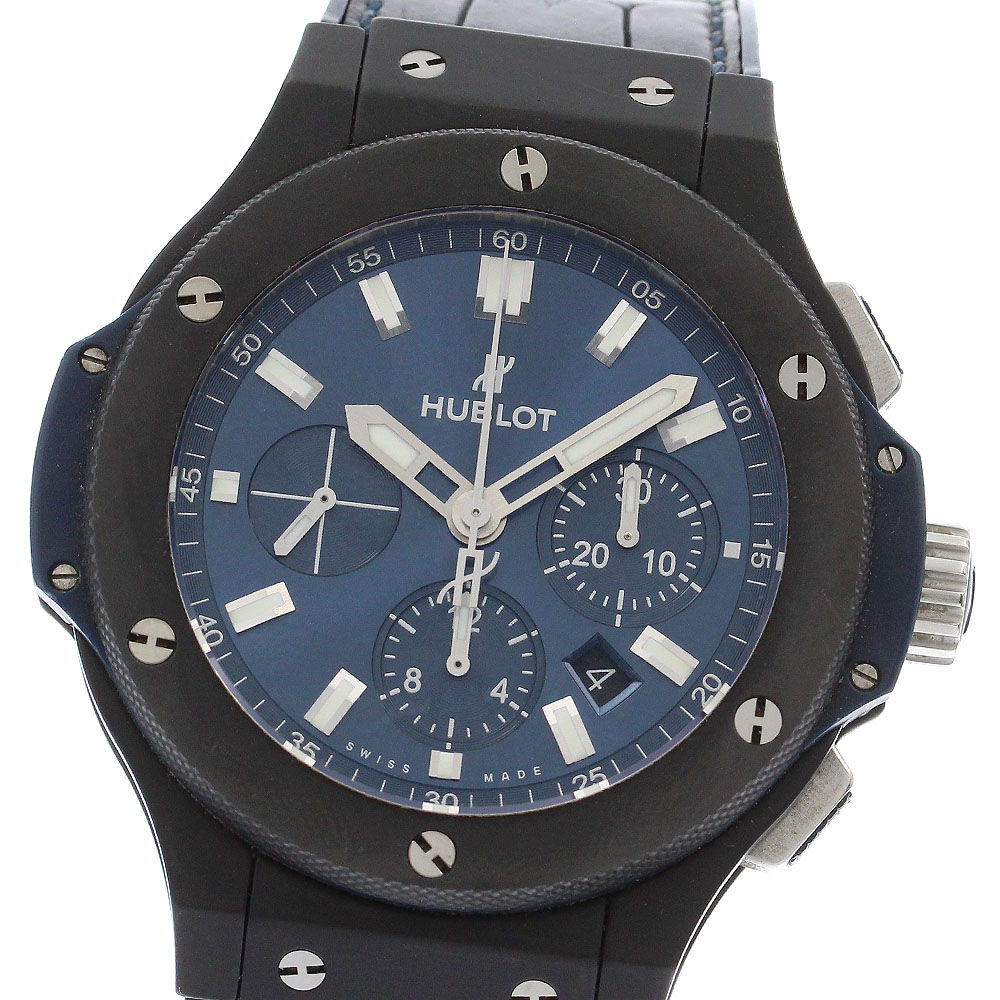 ウブロ HUBLOT 301.CI.7170.LR ビッグバン セラミックブルー クロノグラフ 自動巻き メンズ 保証書付き_897177【中古】