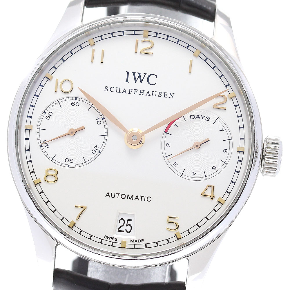 IWC SCHAFFHAUSEN IW500704 ポルトギーゼ オートマティック 7デイズ 自動巻き メンズ _843427【中古】