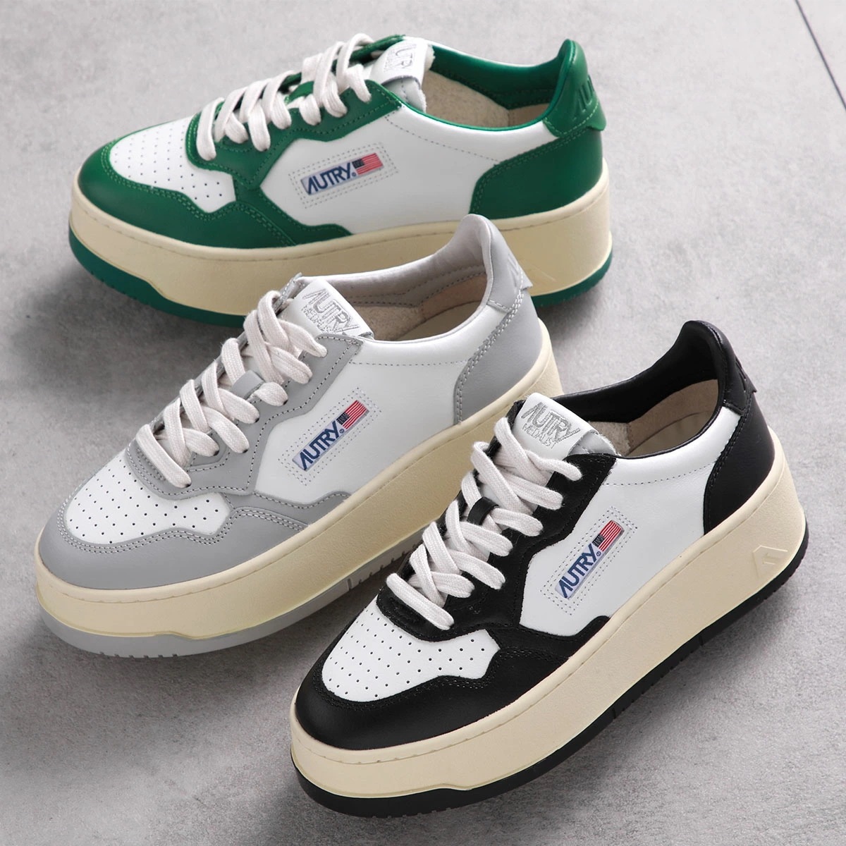AUTRY オートリー スニーカー MEDALIST PLATFORM PTLW WB01 WB03 WB10 レディース 厚底 ローカット レザー シューズ 靴 カラー3色