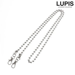 スマホショルダー ストラップ ショルダー メタル チェーン ボールチェーン 斜めがけ 首掛け 肩掛け 多機種対応 iPhone Android おしゃれ シルバー ルピス