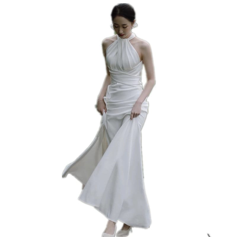 パーティードレス2024大人気 新作 高級感 気質 ワンピース 花嫁ロングドレス 結婚式ワンピース 結婚式 ドレス ウェディングドレス 白 ロングドレス 韓国ファッション1