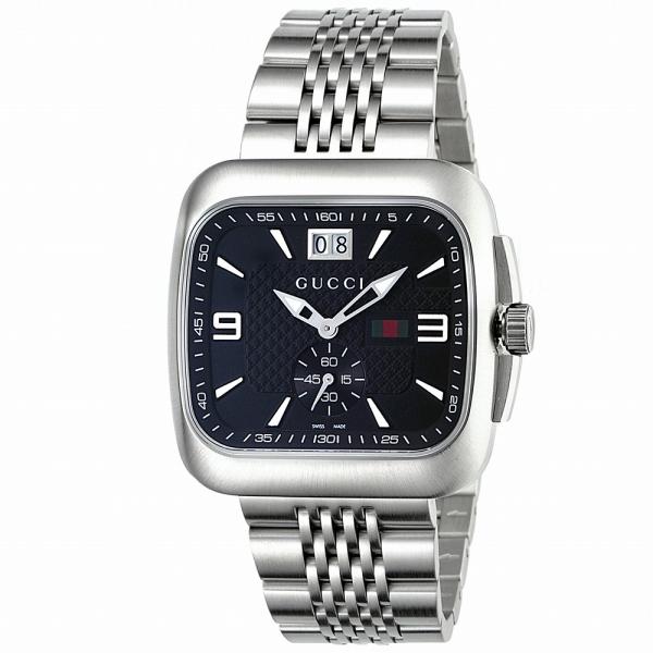 グッチ GUCCI 腕時計 YA131305 メンズ クーペ COUPE クォーツ ブラック シルバー