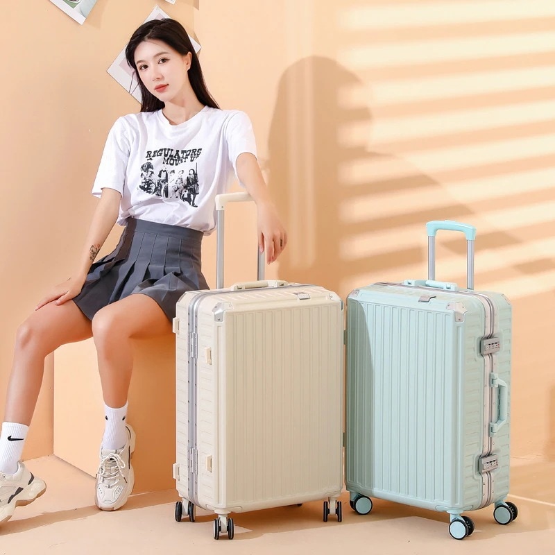 バッグキャリーバッグスーツケース女子学生26インチアルミフレーム旅行パスワードボックス20インチ小型搭乗レバートランク高容貌値 【急速出荷】