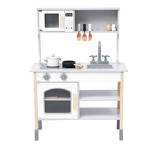 【国内即発送】ままごと キッチン 木製 ままごとセット 誕生日 台所 知育玩具 子供用 子供 収納 まねっこ コンロミニキッチン おもちゃキッチン キッズ ベビー プレゼント 子供【ホワイト】