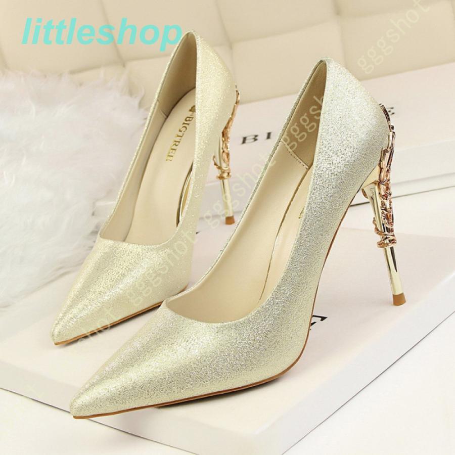 スタイルアップ！ヒールパンプス パンプス ハイヒール ピンヒール キラキラ スムース ドレスシューズ パーティー パンプス ポインテッドトゥ ヒール10.5cm キャバパンプス 美脚 orange