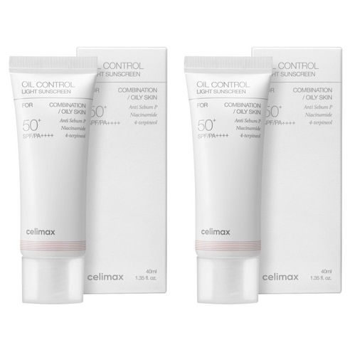 オイルコントロールライトサンクリームSPF50+ PA++++ 40ml 2個 皮脂調整 軽量タイプ