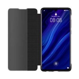 P30 Smart View Flip Cover ブックタイプ スマホケース ブラック 純正品