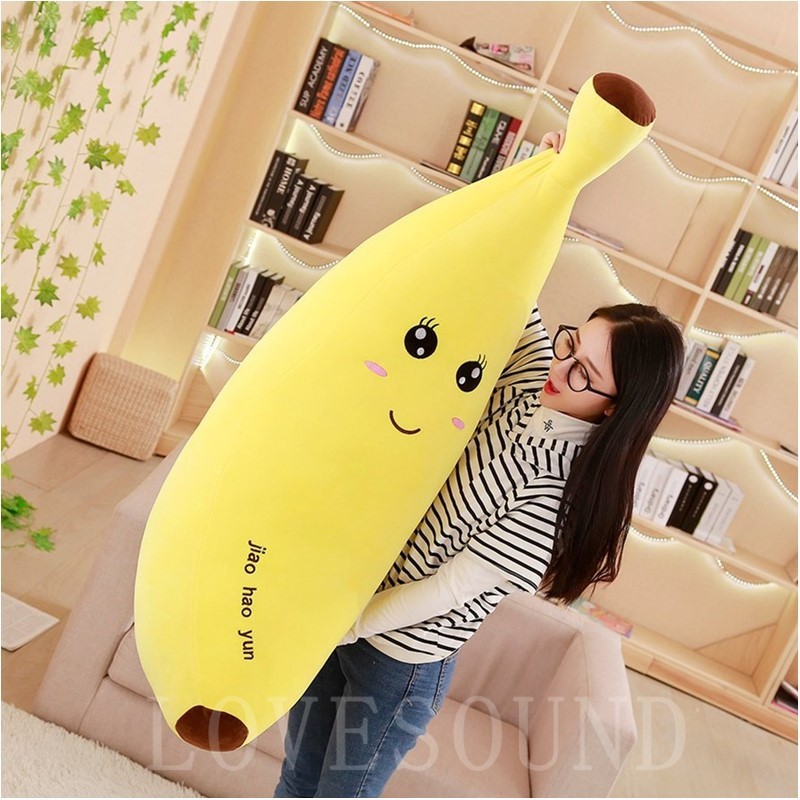 バナナ ぬいぐるみ 抱き枕 巨大 デコレーション 誕生日 イベント かわいい おもしろ もぐっち まくら 果物 添い寝 休み 120cm