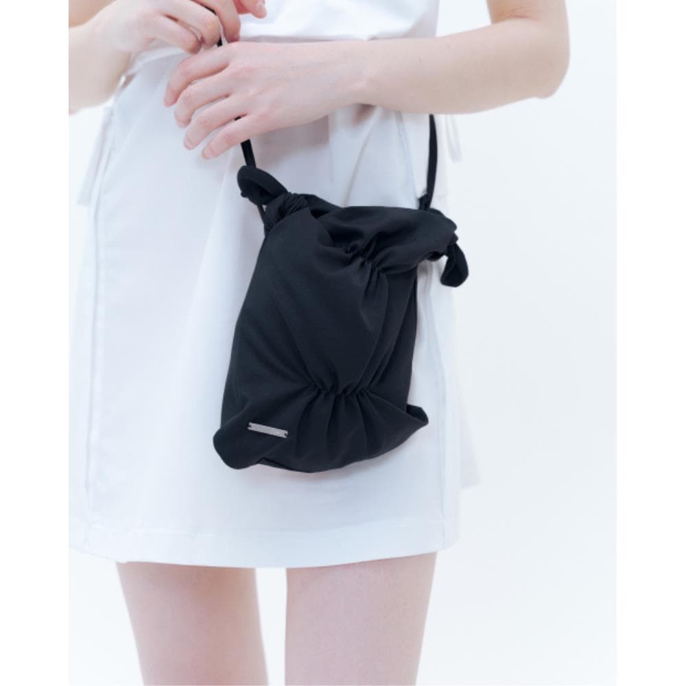 MISEKI SEOUL Shirring mini cross bag BLACK MSK252BG03BK
