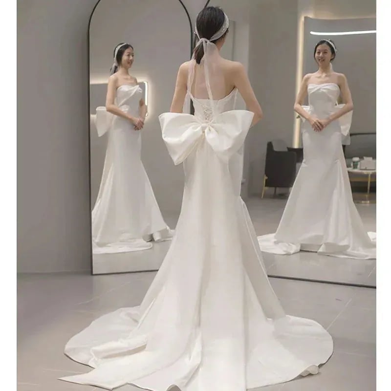 気質 パーティードレス2026大人気 新作 感 気質 ワンピース 花嫁ロングドレス 結婚式ワンピース 結婚式 ドレス ウェディングドレス 白 ロングドレス 韓国ファッション84