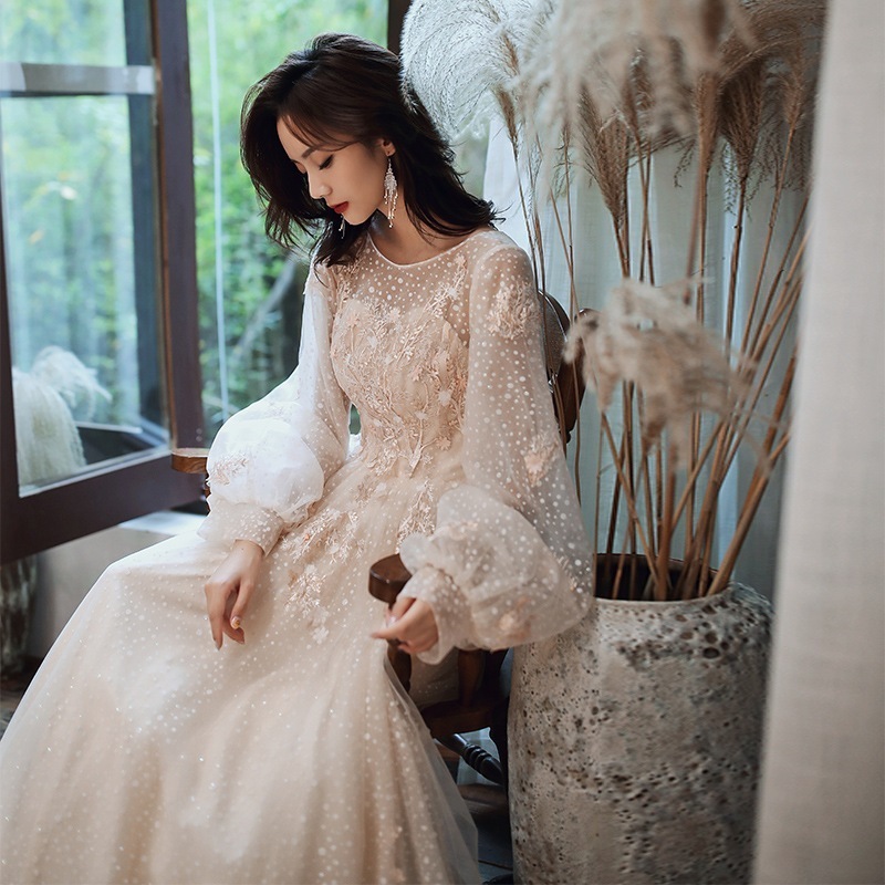 愛されドッキングワンピース2024新作 気質 花嫁ロングドレス結婚式ワンピース発表会 ドレスドレス ウェディングドレス成人式 ドレス-835