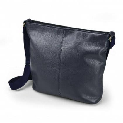 仕事人 革ショルダーバッグ 豊岡製 ネイビーブルー 15-0029