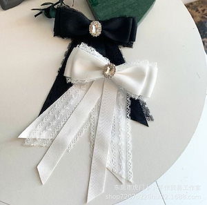 (ライトなし) バックパック用リボンチャーム多用途リボンブローチDIY素材キットロリータ風バッグ装飾品