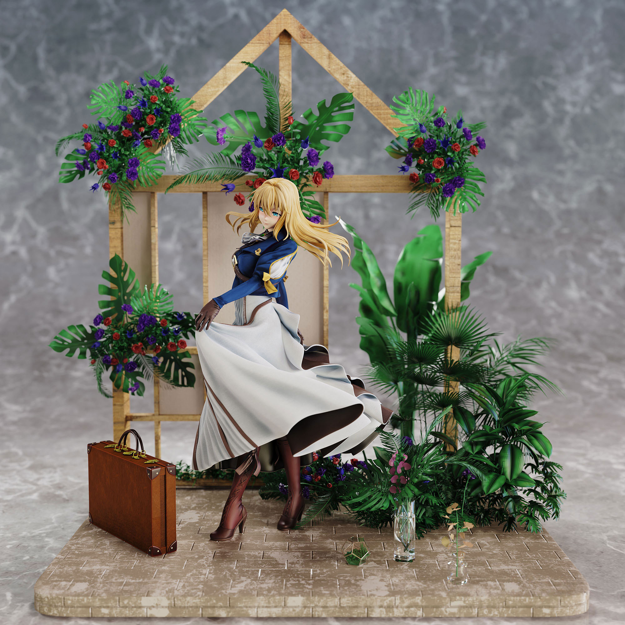 ヴァイオレット・エヴァーガーデン フィギュア 1/6スケール 塗装済み完成品 ガレージキット A.S 限定販売 スタチュー