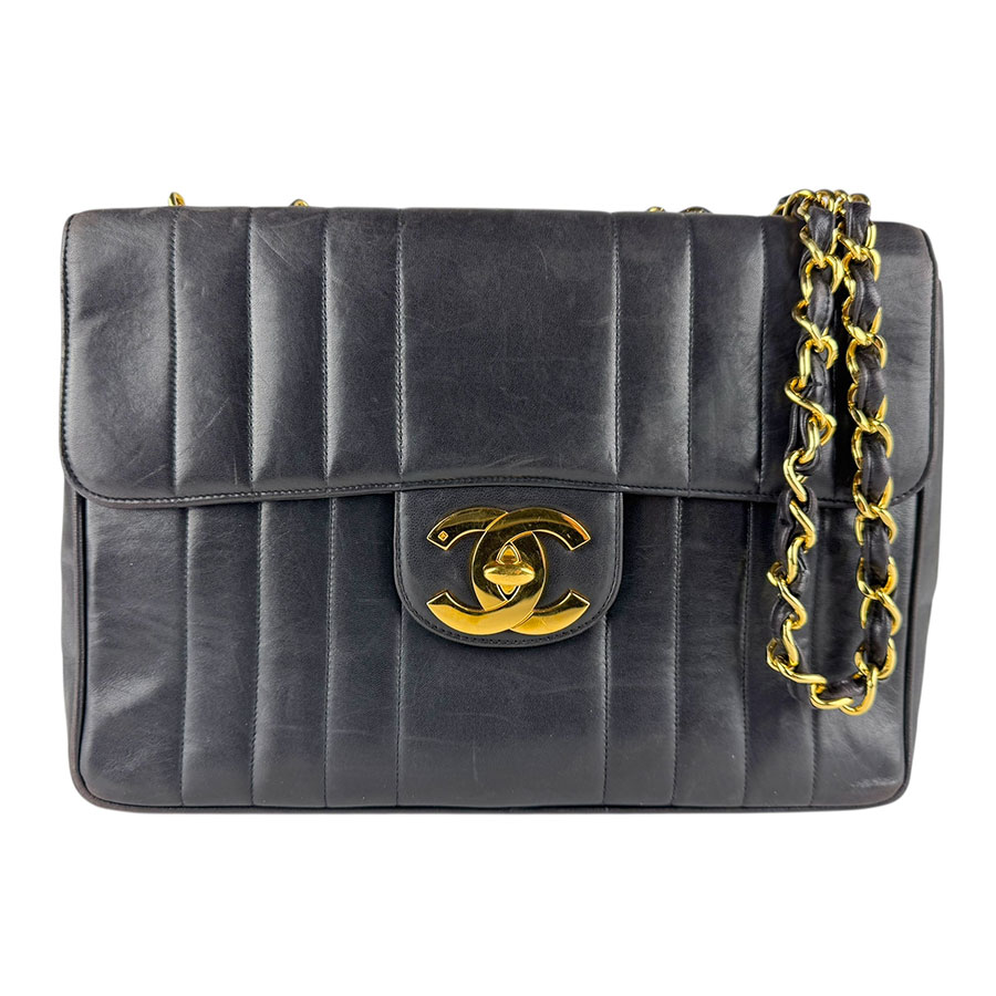 シャネル CHANEL ショルダーバッグ レザー/メタル ブラック/ゴールド レディース z8182