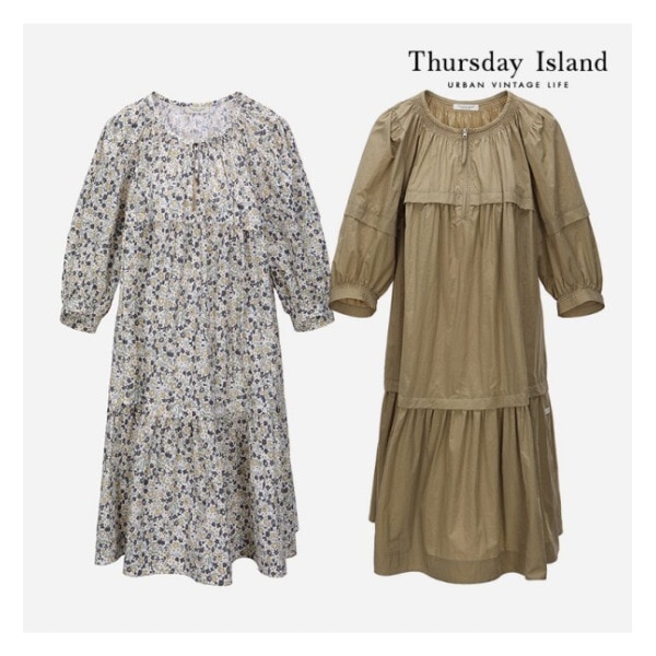 Thursday Island 半ジップアップボリュームワンピース(T220MOP909W)