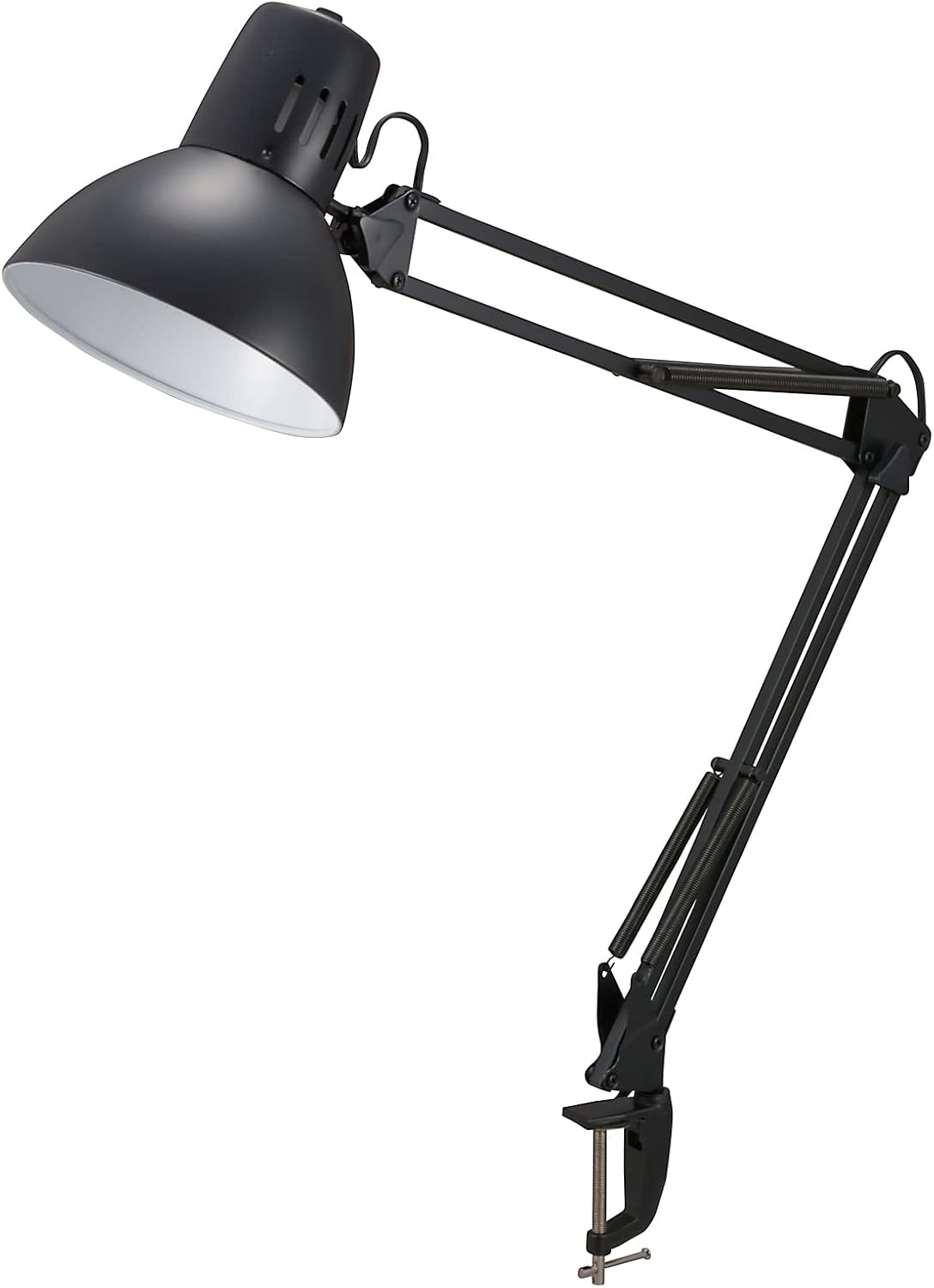 オーム電機 テーブルランプ AS-N10AW-K (本体…スチールクランプ部…アルミ) ブラック