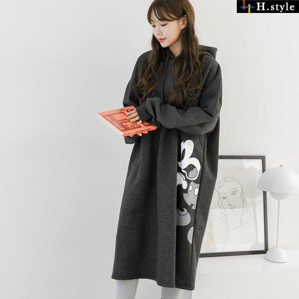 (OP)4496びっくり起毛ミッキーフードOPS