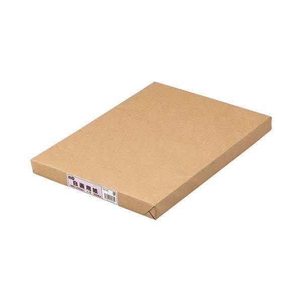 （まとめ） TANOSEE 白画用紙 八つ切 業務用パック 1パック（100枚） [x4セット]