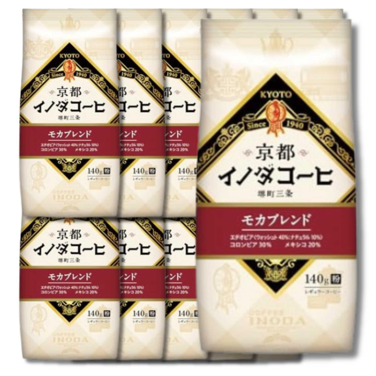 12個セット キーコーヒー 京都イノダコーヒ モカブレンド 粉 (FP) 140g