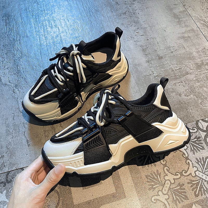 シューズ レディース スニーカー 22.5cm 23cm 23.5cm 24cm 24.5cm 25cm 韓国 カラバリ 厚底シューズ ダッドスニーカー スポーティー 歩きやすい 疲れにくい かわいい