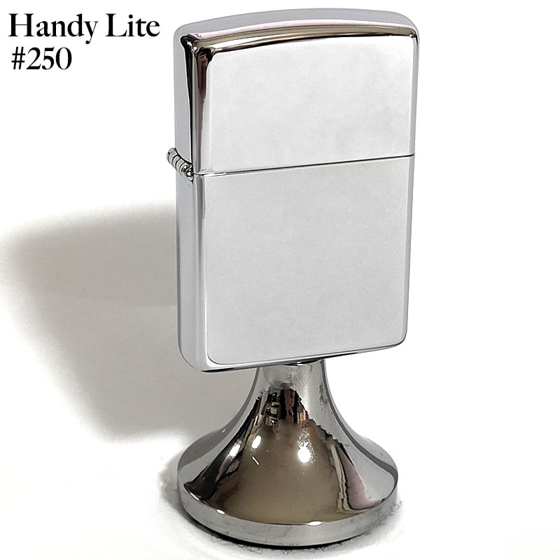ZIPPO ライター 一点物 1992年製 ハンディライト レア ジッポ シルバー 鏡面 Handy Lite テーブルライター 台座付き 絶版 珍しい ヴィンテージ おしゃれ メンズ