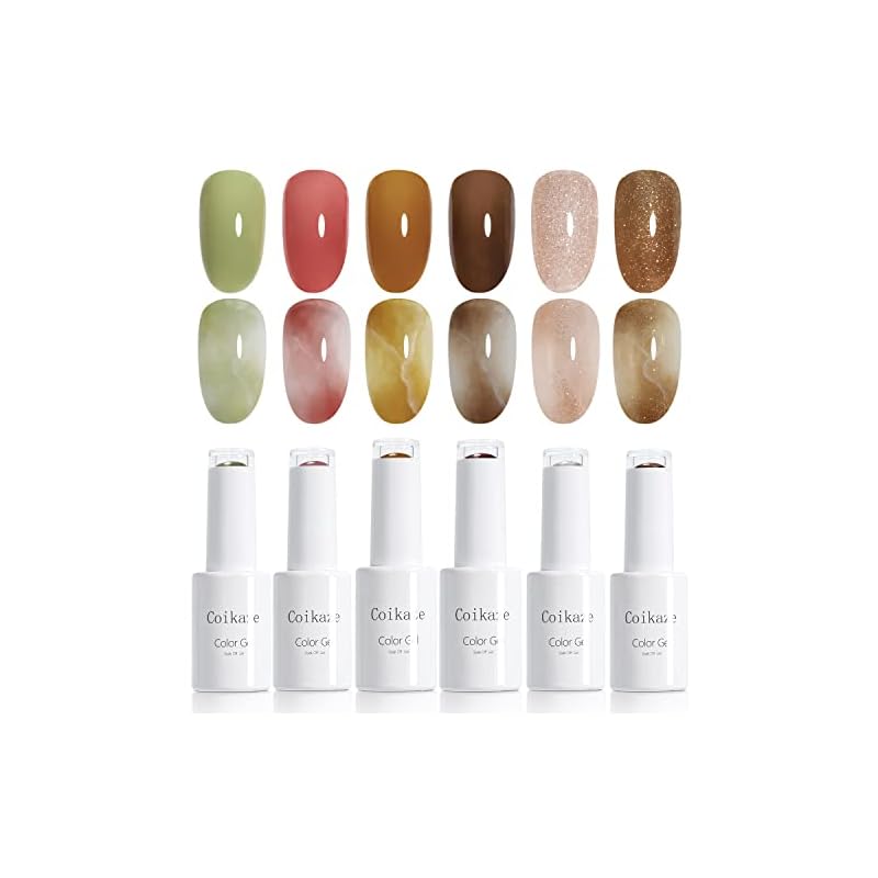 ジェルネイル Coikaze シアーカラージェル ジェルポリッシュ グラデーションネイル べっ甲ネイル ラメカラーネイルジェル ネイルアート セルフネイル カラージェル UVLED対応 6色セット