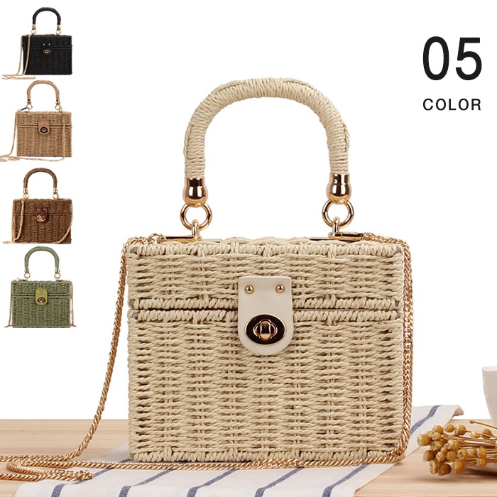 ショルダーバッグ ボヘミアン風 レディース スクエアかごバッグ 四角 ハンドバッグ トートバッグ メッセンジャーバッグ お出かけ 遊園地 花火大会 旅行 リゾート 撮影写真 道具 ビーチバッグ 3WA