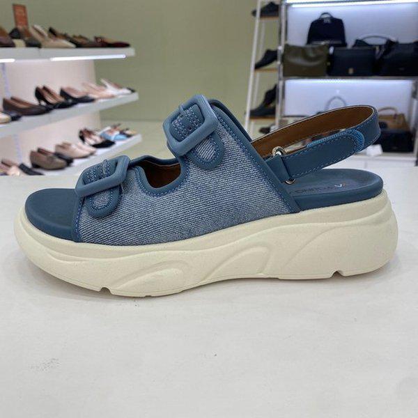 女性用バックルポイント軽量サンダル YAEMSD8IOBL HFGZ3B GN_GN