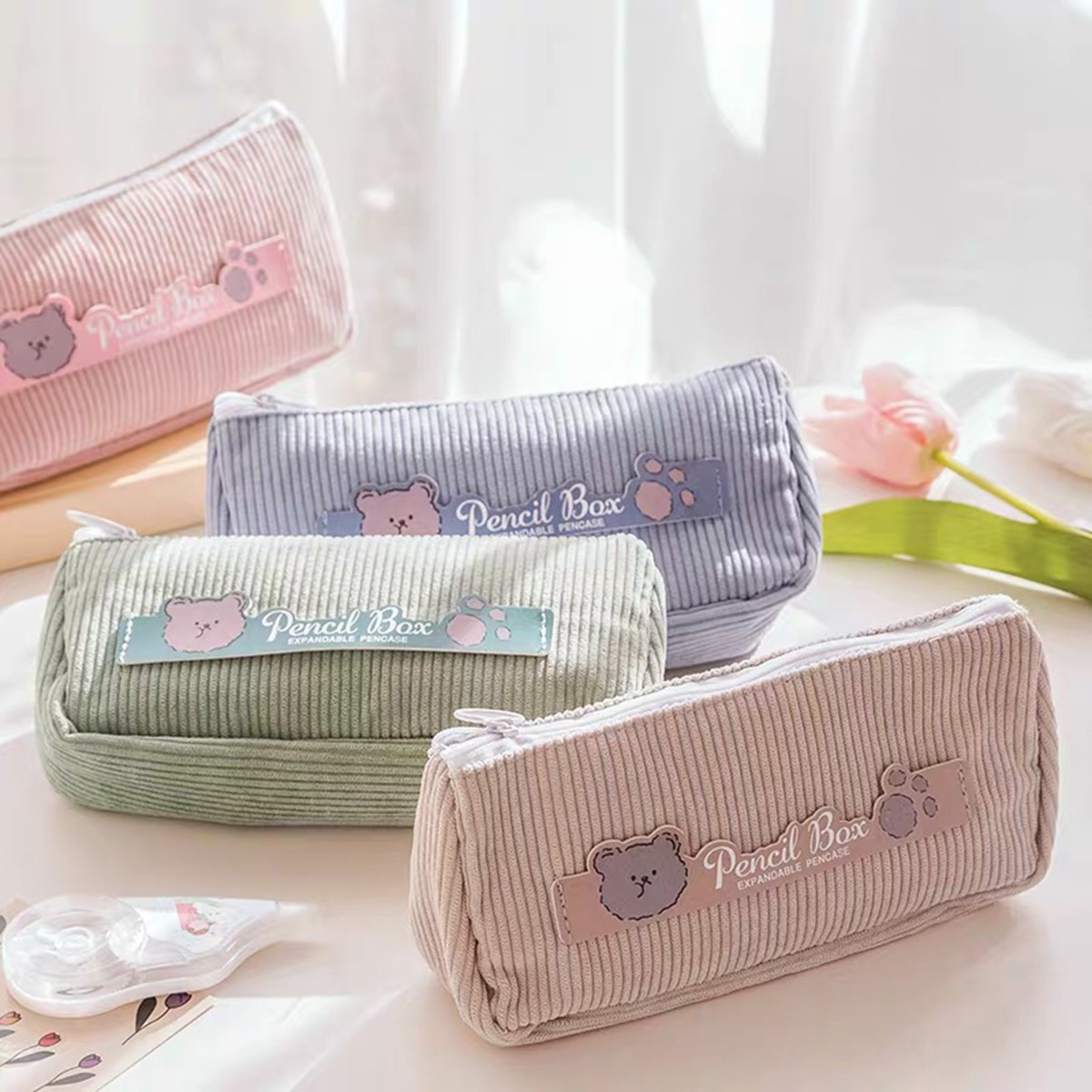 新品入荷ペンケース女の子ぬいぐるみ可愛いペンケース小学生刺繡もこもこ筆箱女の子おしゃれ韓国ふわふわペ ホーム 生活