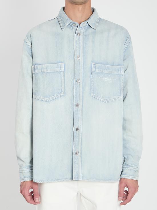 DIOR Men Long Tops 593D596 BLUE