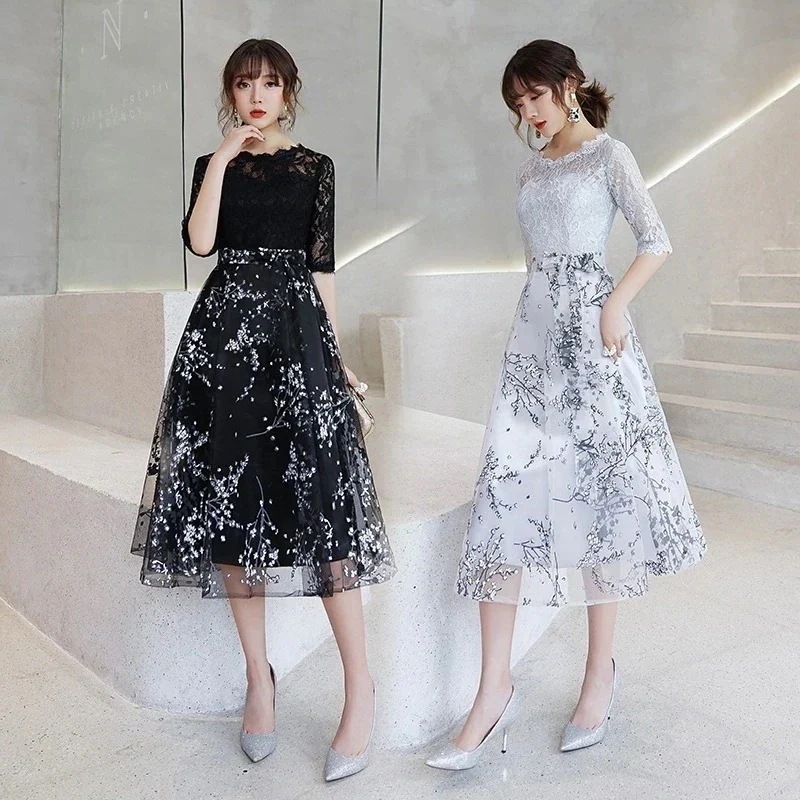 イブニングドレス 夏 レース 花柄 ロングワンピース イブパーティードレス キャバ 着痩せ 大人 同窓会 披露宴 卒業式 結婚式 演奏会 ウェディン