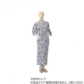 神戸生絲　婦人レギュラー/ガーゼねまき（付袖）LL No.59 コン 花柄