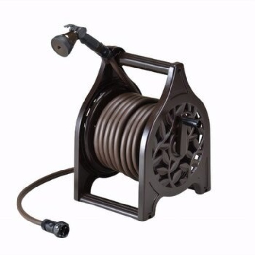 【倉庫直送】　グリーンライフ アルミ鋳物ホースリール Gフローラ20m AR-20D(BR)
