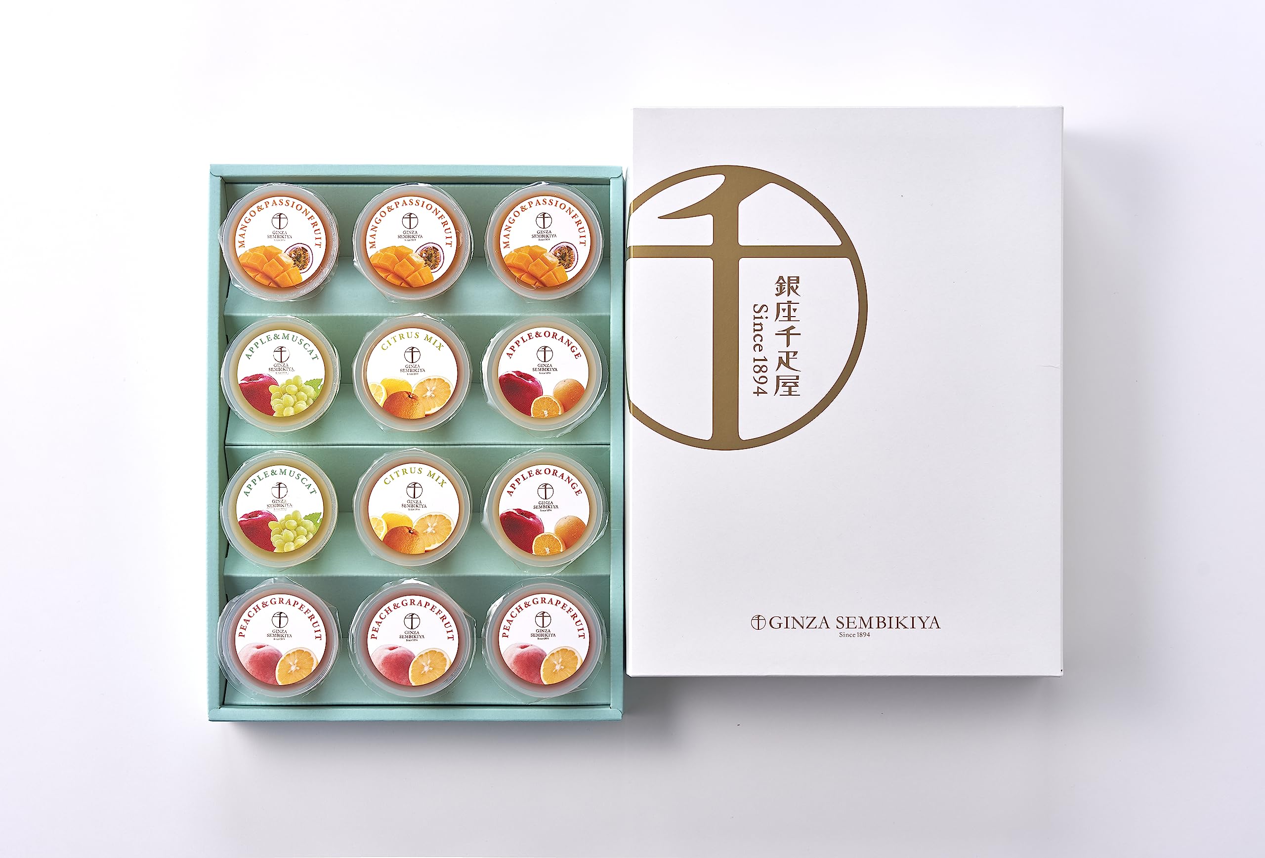 銀座千疋屋 銀座フルーツジュレ(12個) 新フレーバー ギフト お菓子 フルーツ ゼリー 詰合せ