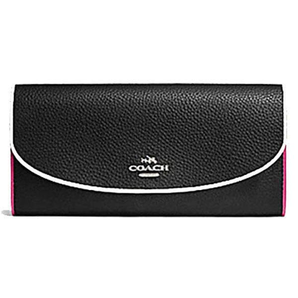 SLIM ENVELOPE WALLET IN POLISHED PEBBLE LEATHER F12586