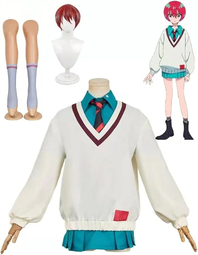 wusuobic[迅速な出荷]アマテ ユズリハ コスプレ 衣装 ウイッグ付き マチュ 豪華版セット 制服 JK コスチューム 日常用 おしゃれ かわいい 撮影用 仮装 演出服 舞台装 漫遊展 ステージ