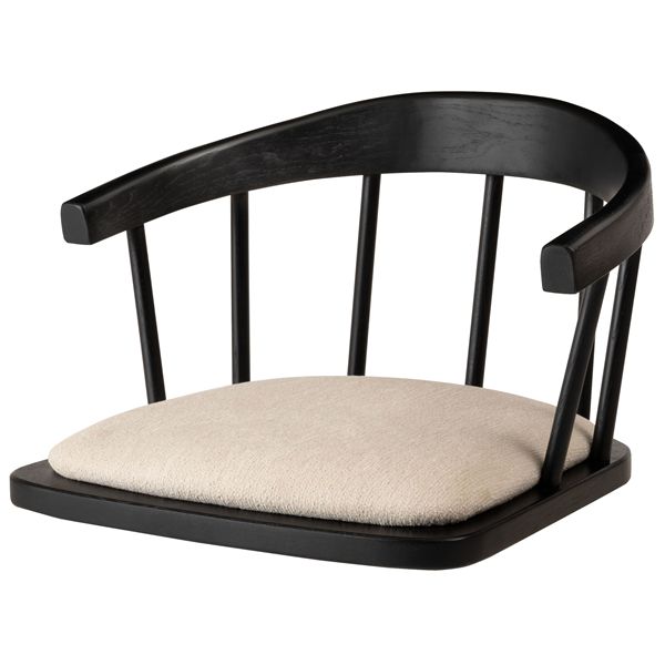 フロアチェア ホワイト （約W56×D52×H34×SH7cm） 完成品