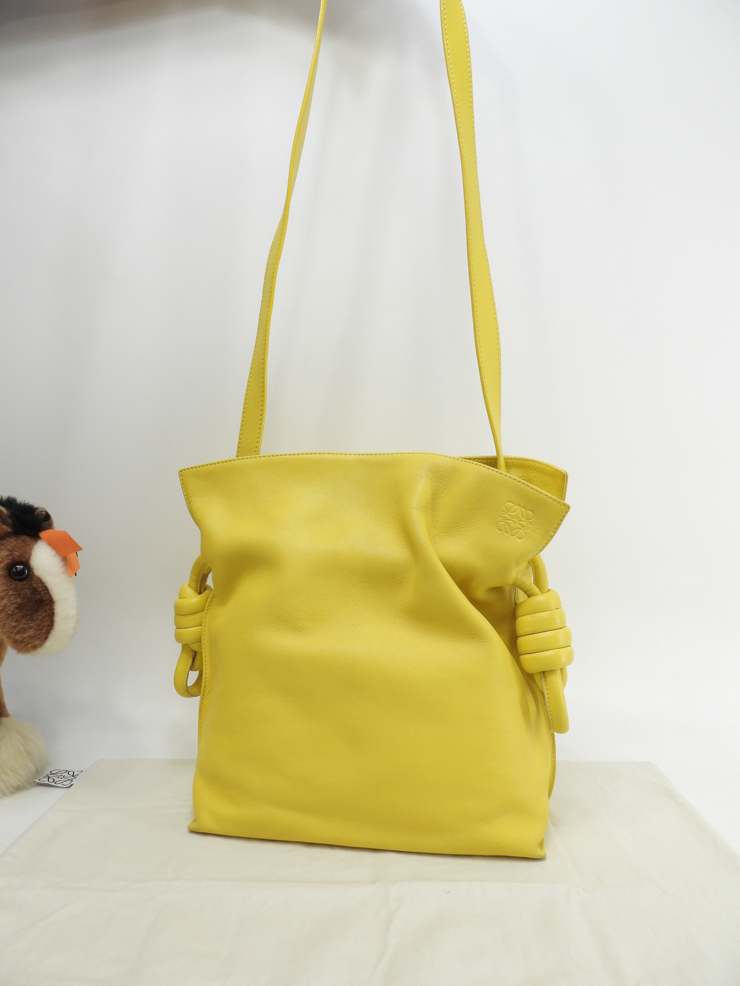 ポシェット フラメンコノット スモール レザー黄 クロスボディバッグ ポシェット@051409