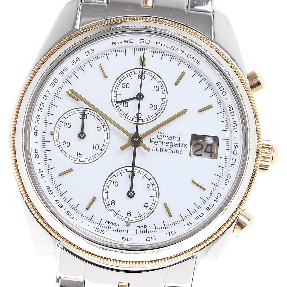 ジラール・ペルゴ GIRARD PERREGAUX 4910 GP4900 クロノグラフ 自動巻き メンズ 保証書付き_804270【中古】