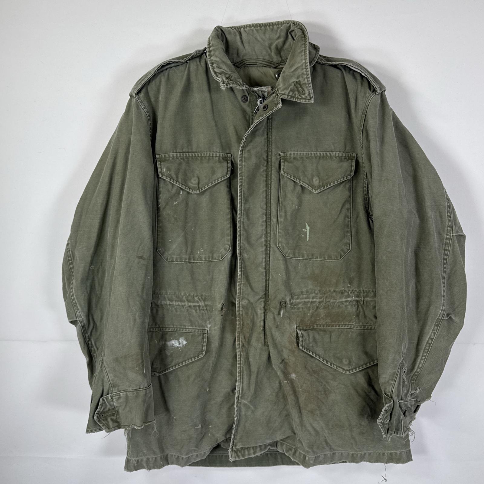 古着 50s/50年代 ヴィンテージ ミリタリージャケット M-1951 M-51 実物 フィールドジャケット 米軍 small オリーブグリーン メンズ