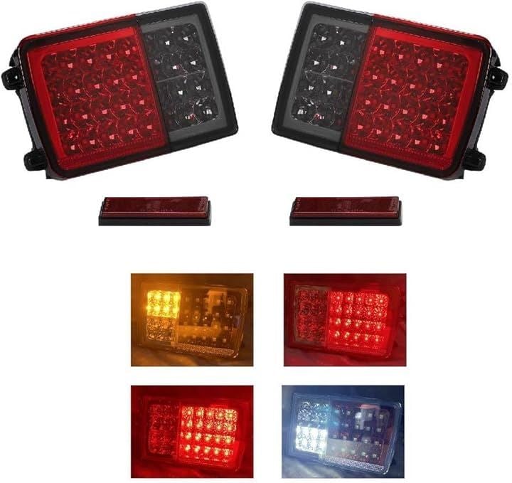 スズキ エブリイ DA64V / DA17V 等適合 32連 LED テールライト/ランプ 流れる ウインカー シーケンシャル 純正 交換 カプラーON( レッドxブラックスモーク)