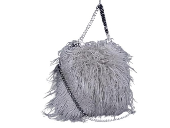 ステラマッカートニー ショルダーバッグ ファラベラ ファー - 2WAY シルバー金具 グレー ハンドバッグ ショッピングバッグ トートバッグ 鞄 ブランド 斜め掛け 肩掛け【本物保証】
